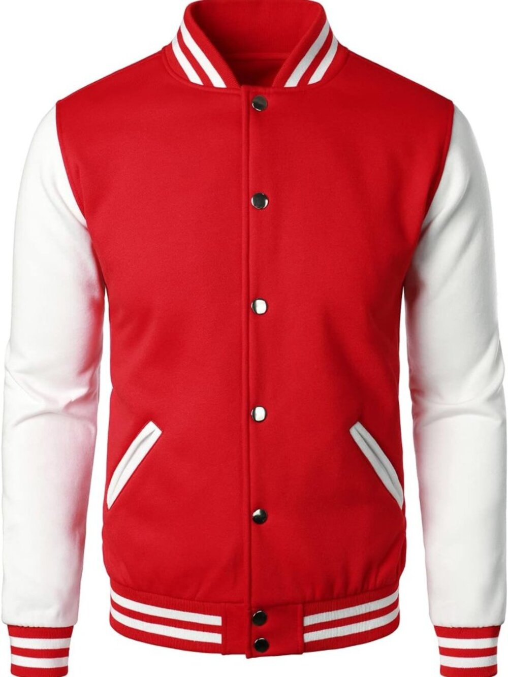 Stylish Men's Varsity Baseball Jacket | Cotton Blend Letterman Style Outerwear